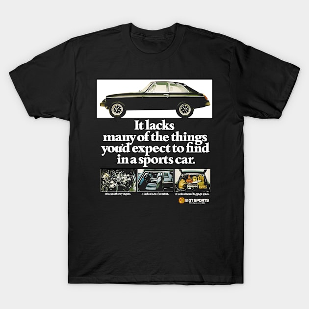 MGB GT - advert T-Shirt by Throwback Motors